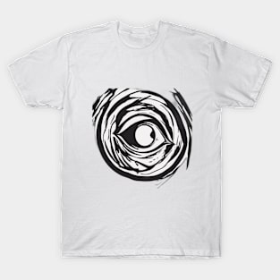 Abstract Monochrome Vortex Design No. 544 T-Shirt